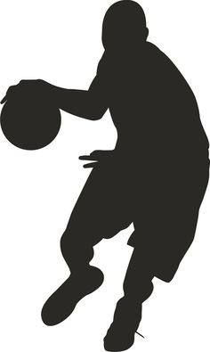 Basketball player black and white clip art - Basketball player ...