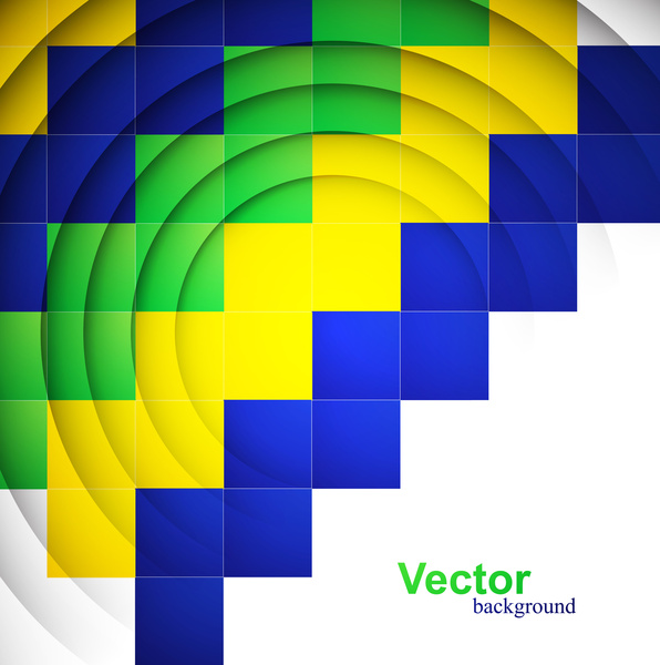 Beautiful brazil flag concept colorful geometric texture ...