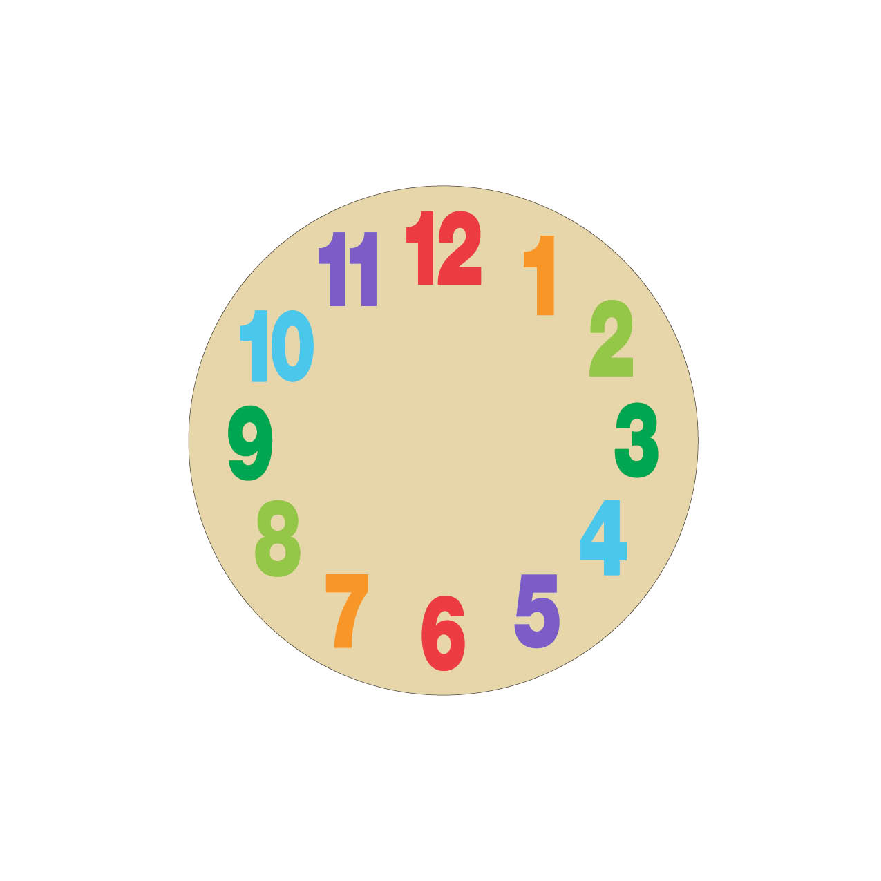 Printable Clock With Hands