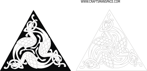 Celtic Triangle Ornament Clip Art - vector clip art ...