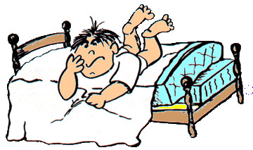 Animated time for bed clipart