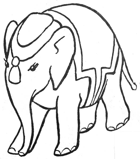 Imprime le dessin Ã  colorier d'Ã©lÃ©phant