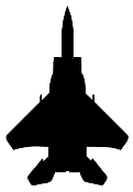 Fighter Jet Silhouette 1 Decal Sticker