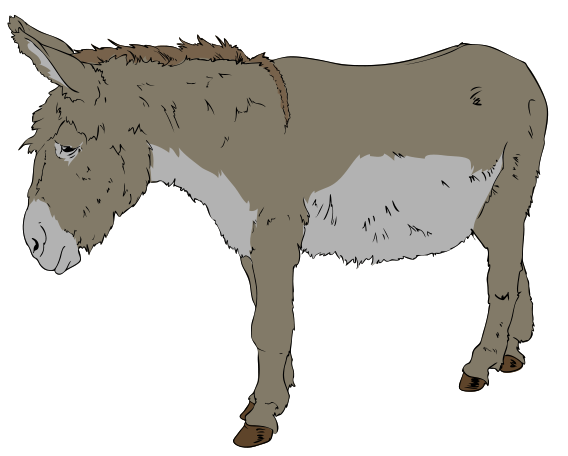 Donkey clipart 01.svg - Wikiquote