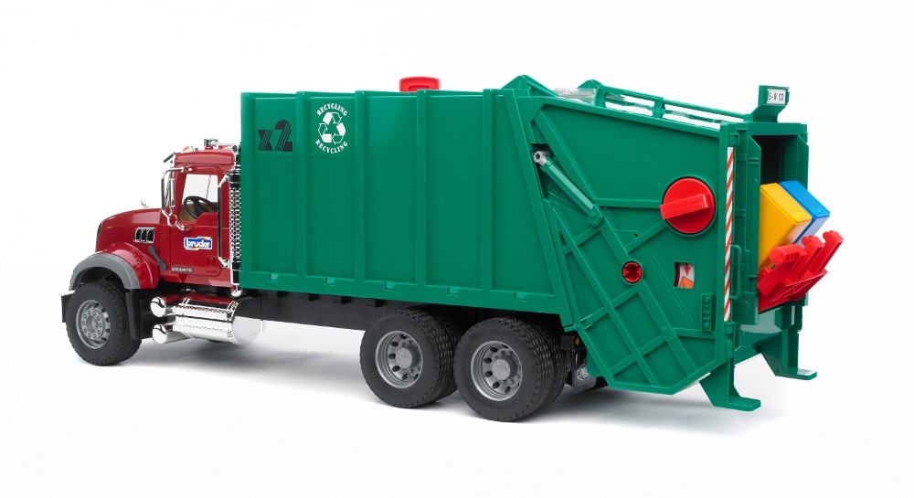 Bruder Mack Granite Rear-loading Garbage Truck 02812 by Bruder ...