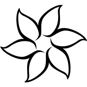 Flower outline clipart