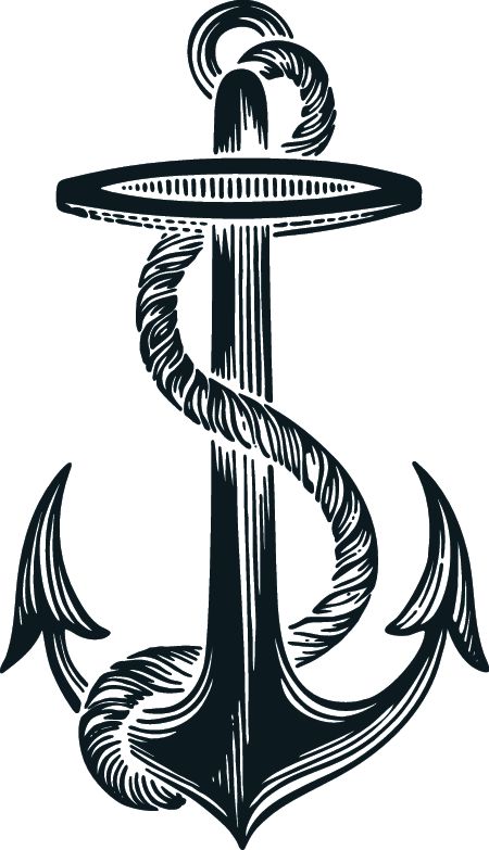 Black White Anchor Symbol Tattoo Design | Fresh 2017 Tattoos Ideas