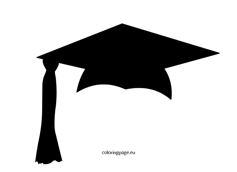 Black graduation cap | Coloring Page