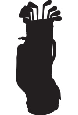 Golf bag clipart silhouette