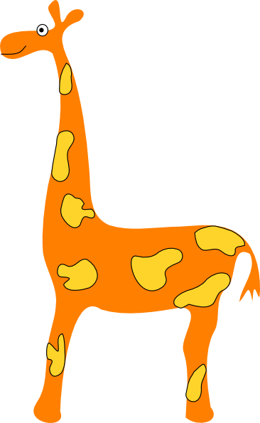 Orange Giraffe Clip Art - vector clip art online ...