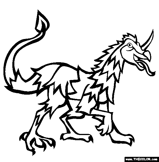 Cryptids Online Coloring Pages | Page 1