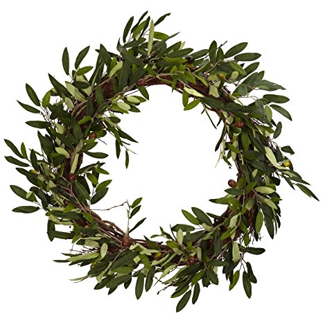 Amazon.com: Nearly Natural 4773 Olive Wreath, 20-Inch, Green: Home ...