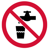 Warning signs for non-potable water schemes