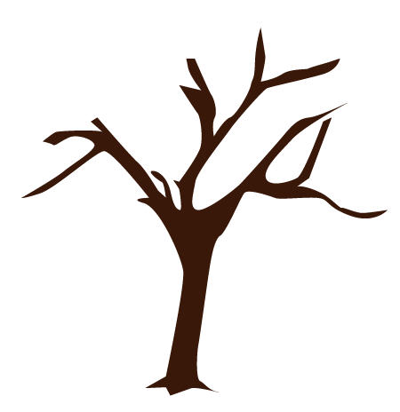 Brown tree trunk clipart