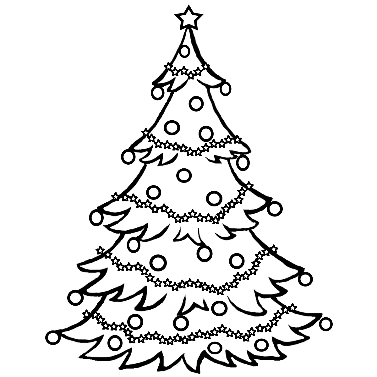 Christmas Line Drawings Archives - Coloring For Kids