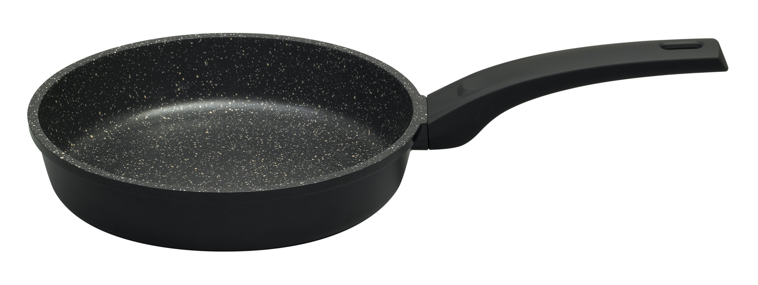 Stone Quartz 20cm frying pan | Black cream speckled non-stick interior