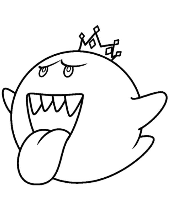 King Boo Coloring Pages - AZ Coloring Pages