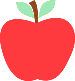 Cute red apple clipart