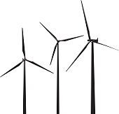 Stylized Wind Turbines stock vector art 115037096 | iStock