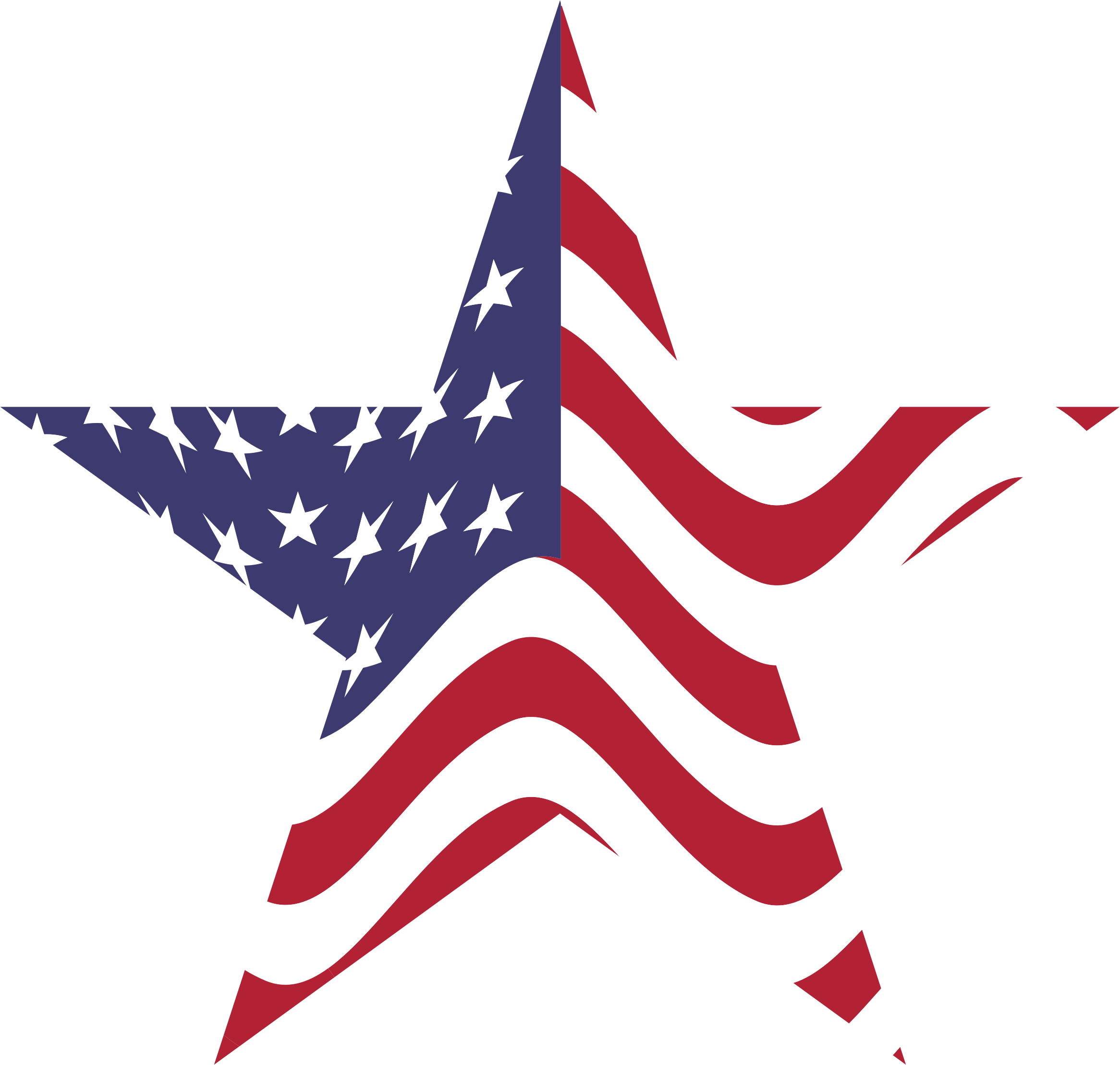 Clipart american flag star