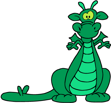 Green Dragon Kids Sticker - TenStickers