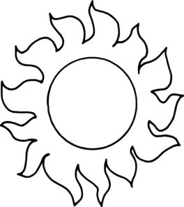 Sun Outline Clip Art - vector clip art online ...