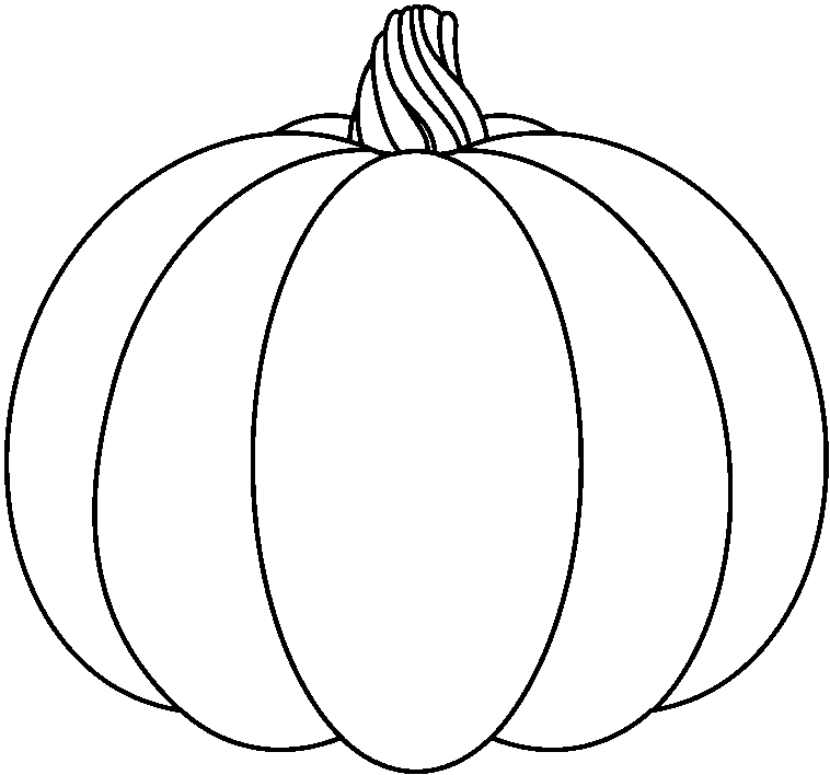 Pumpkin Clipart Black And White - Tumundografico