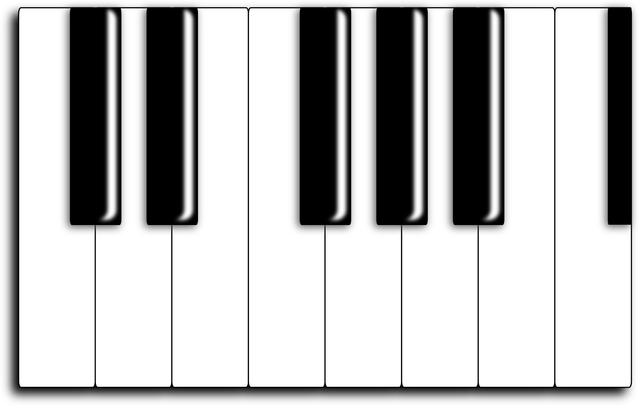 Piano keyboard clipart free