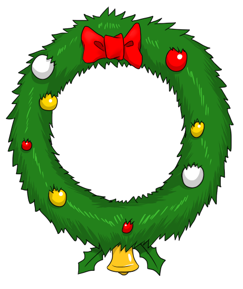 Animated christmas wreath clip art
