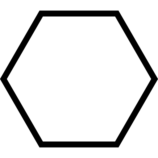 Hexagon geometrical shape outline - Free shapes icons