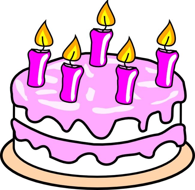 5th Birthday Cake Clipart