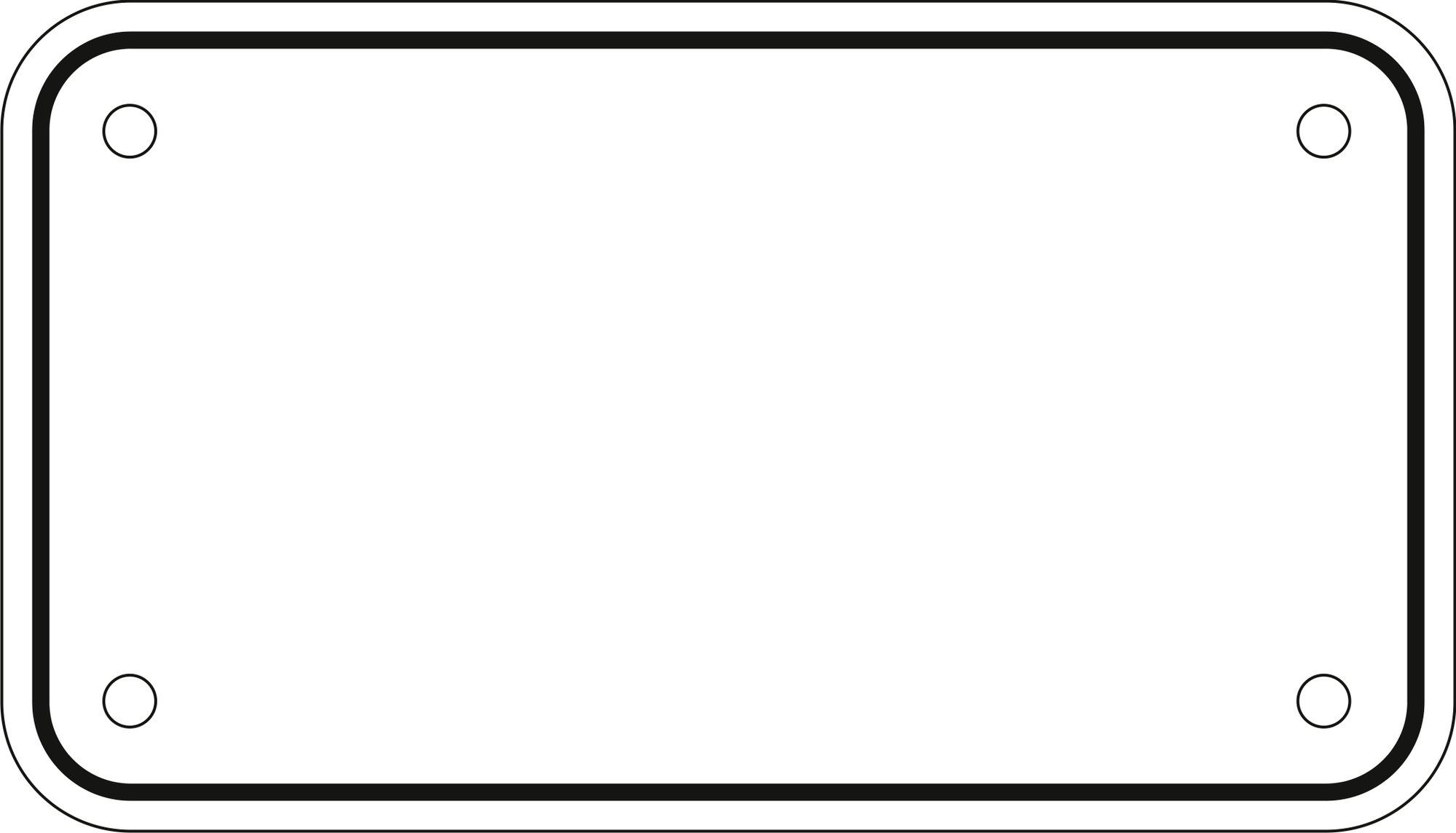 blank licence plate template