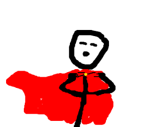 Stickman puts on a cape