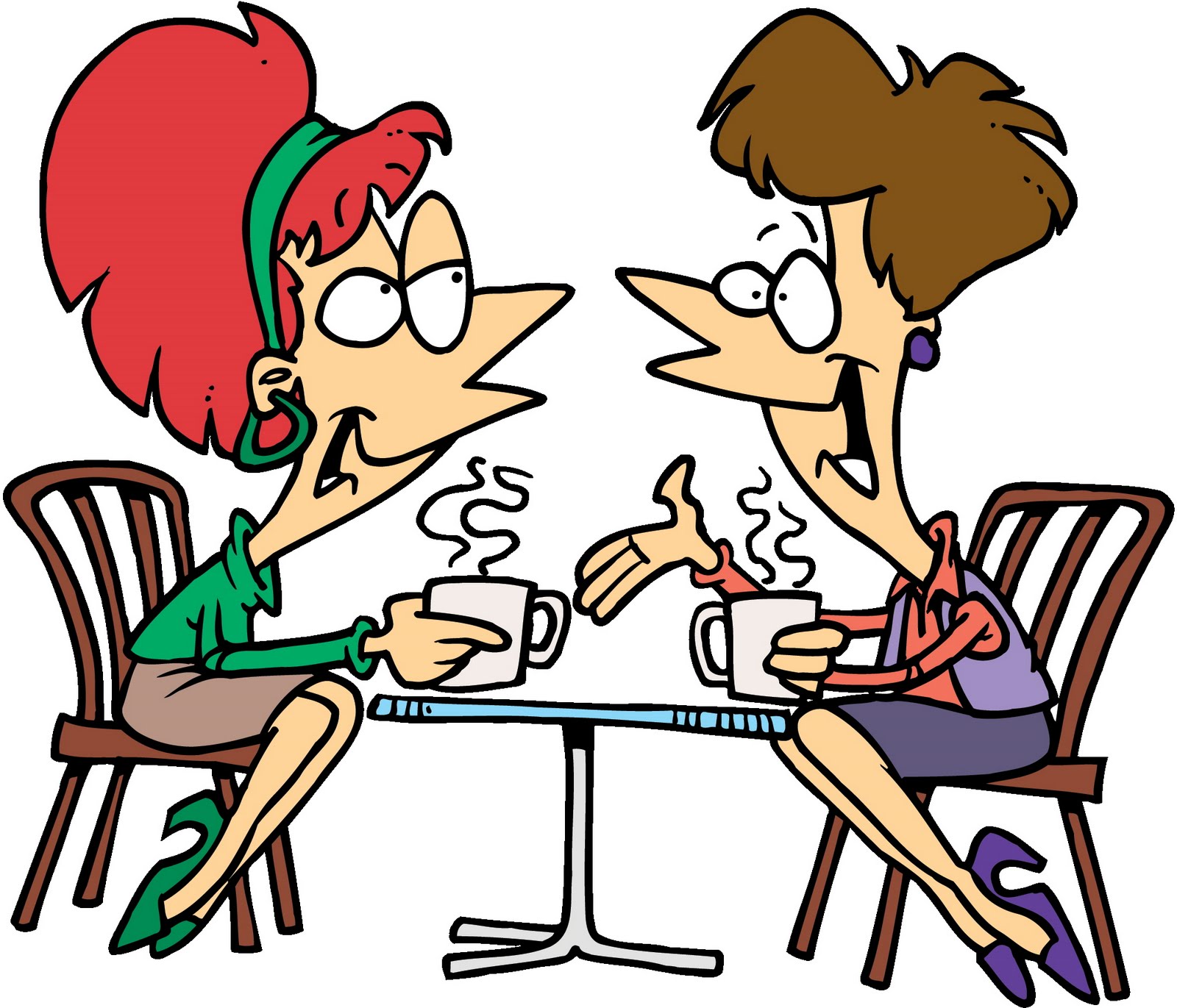 Two people talking to each other clipart