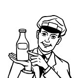 Milkman Clip Art, Vector Images & Illustrations