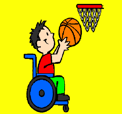 Dessin de Basket en fauteuil roulant colorie par Membre non ...