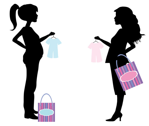 Pregnant woman silhouette clipart