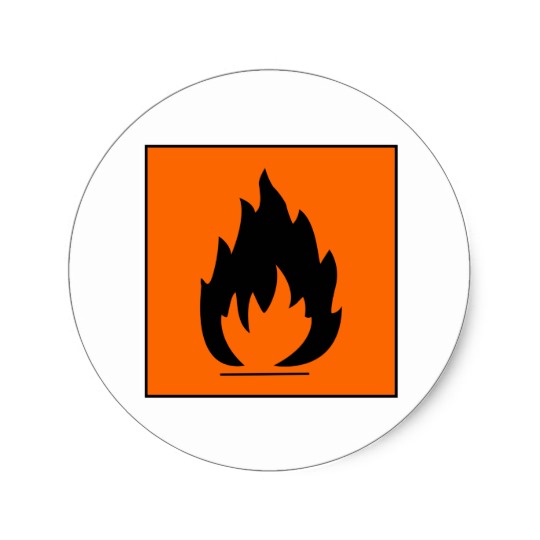 Flammable Stickers | Zazzle