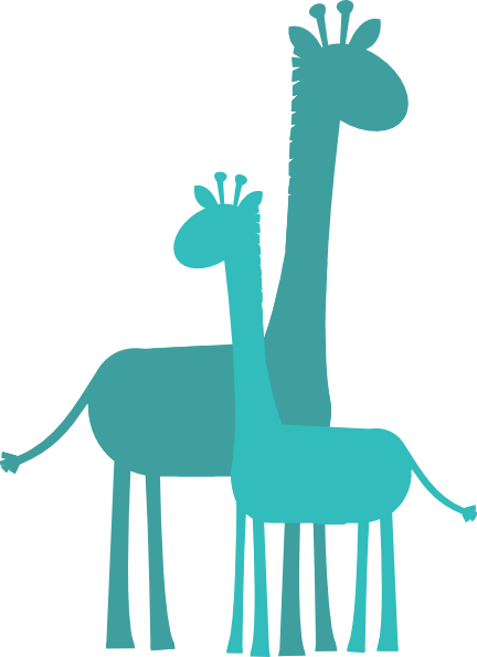 Baby Shower Giraffes Clip Art - vector clip art ...
