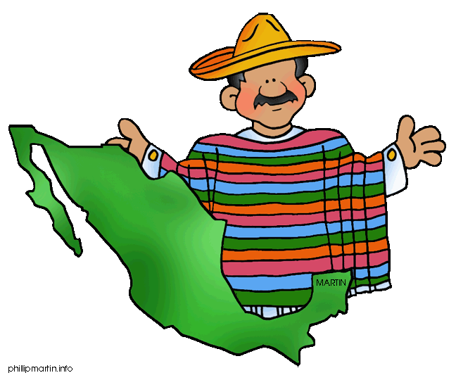 Map of mexico clipart