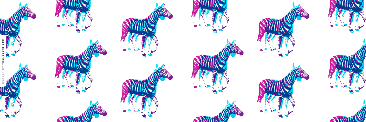 Neon Zebra Twitter Header - Animal Wallpapers