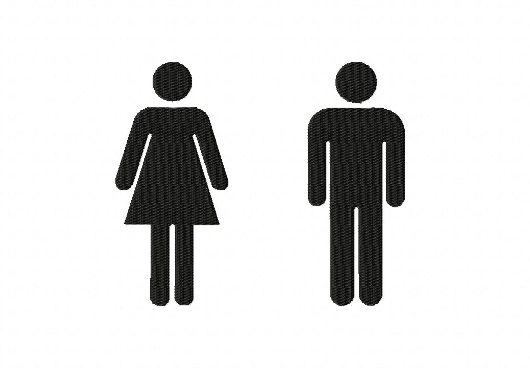 Man And Women Bathroom Sign - ClipArt Best