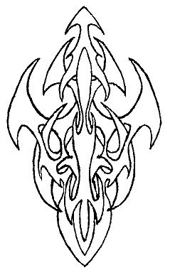 Dragon Skull Tribal Uncolored by SumoCow on DeviantArt