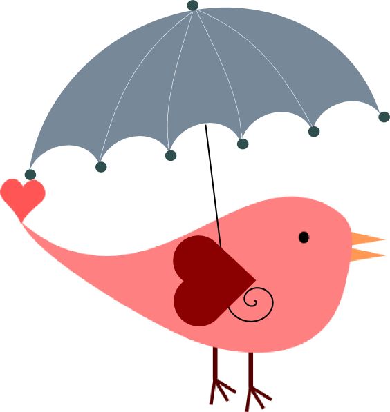 Cute animated umbrella clip art silhouettes stencils and ...