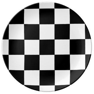 Checkered Pattern Plates | Zazzle