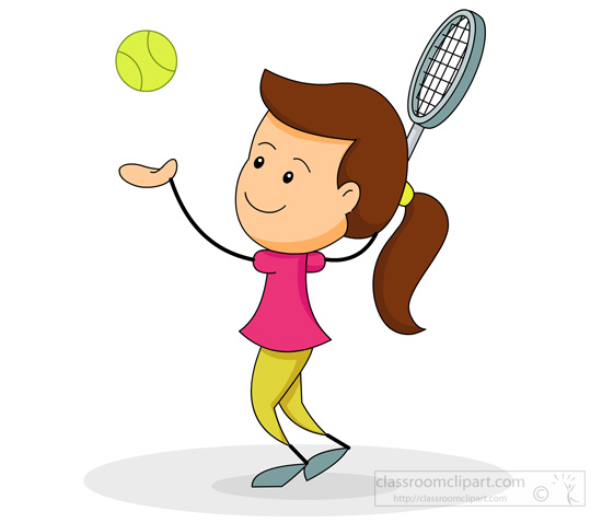 Clipart play tennis