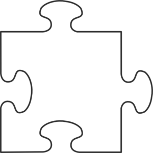 White Border Puzzle Piece Top Clip Art | High Quality Clip Art