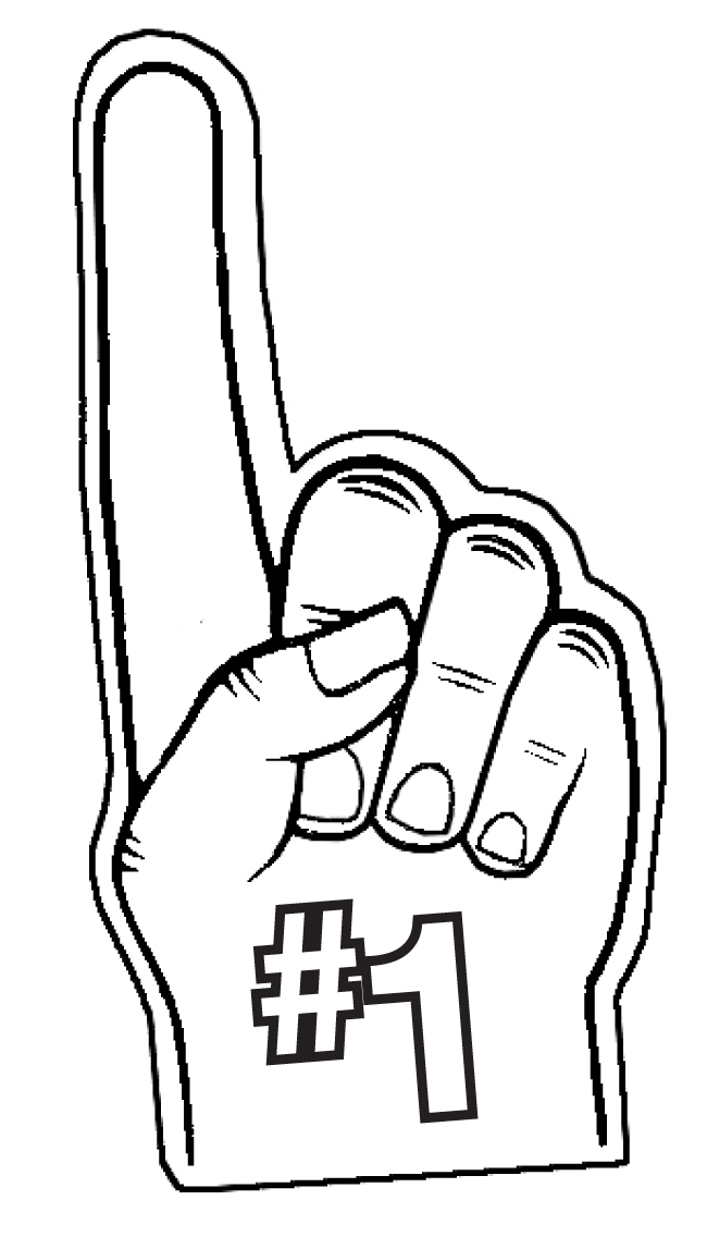 Number 1 Finger Clipart