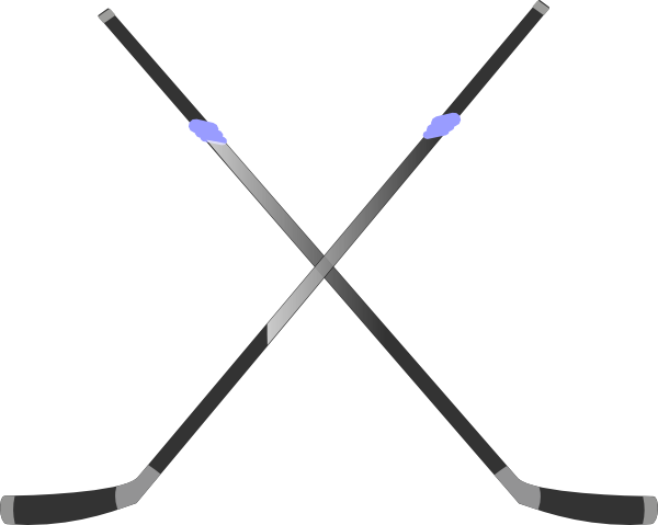 Hockey sticks crossed clipart