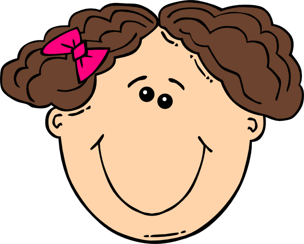 Short haied girl clipart